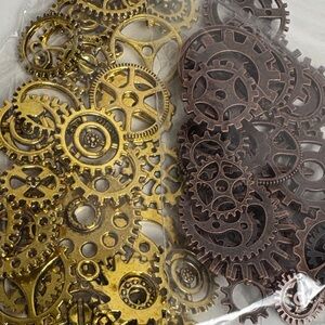 Steampunk Gear Set in Brown and Gold